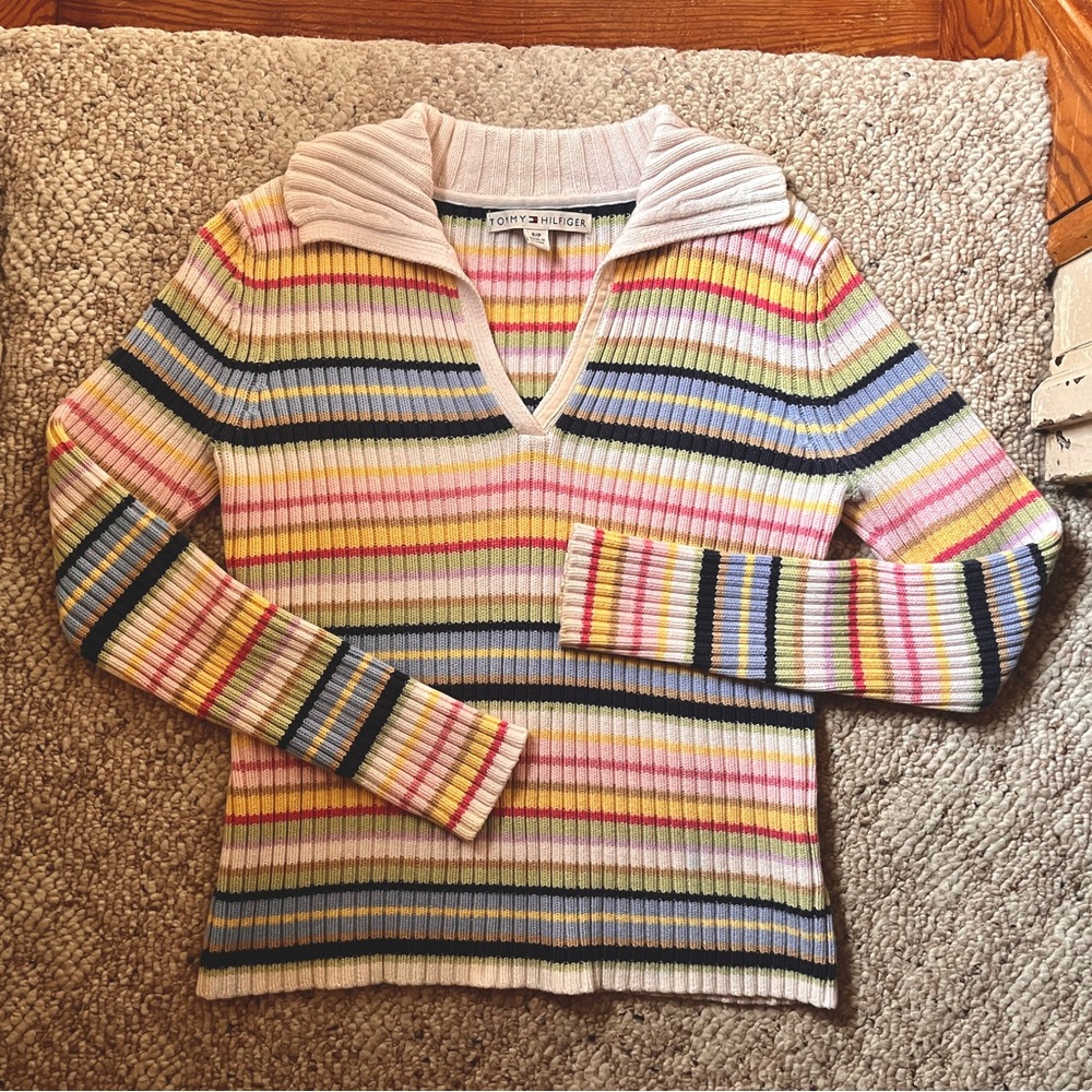 Y2K Tommy Hilfiger Striped Sweater